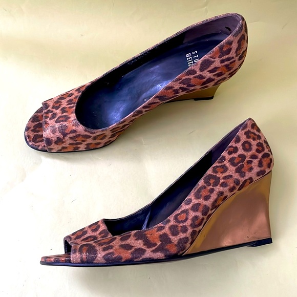 Multicolored Stuart Weitzman all leather wedges - Picture 2 of 9